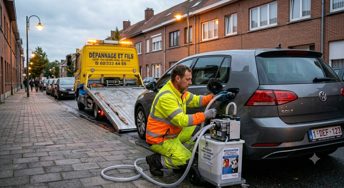 Dépannage erreur carburant Bruxelles — mauvais carburant diesel essence