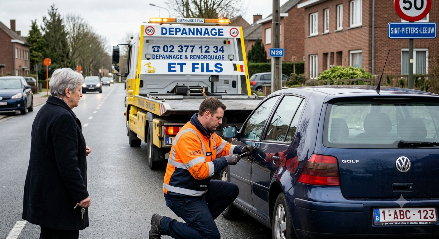 Ouverture portière voiture Bruxelles Belgique — clé oubliée ou cassée